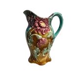 Barbotine pitcher jug from Onnaing Earthenware Factory circa 1900