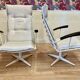 Pair of metal and Bakelite armchairs, 1960s design.