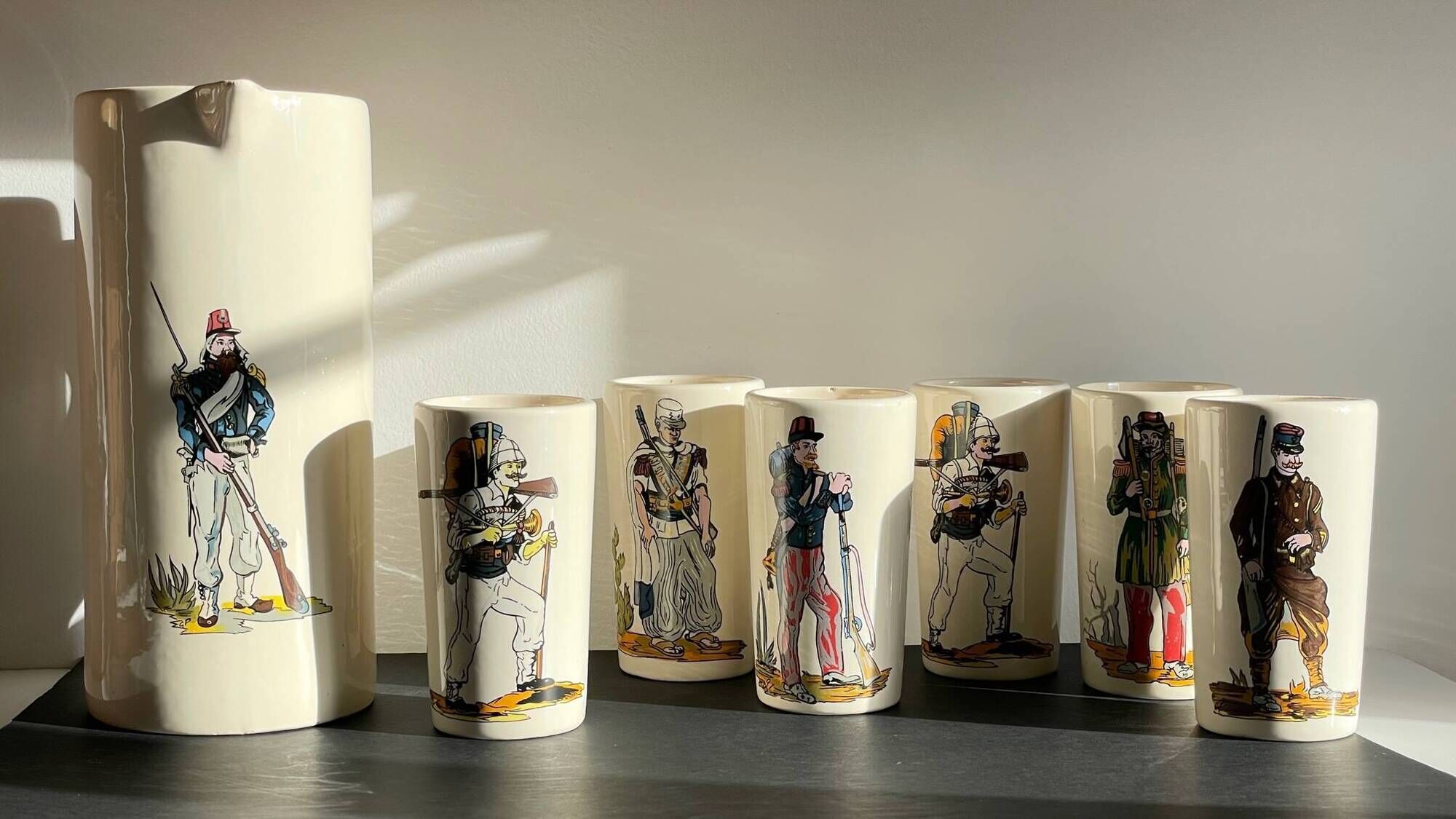 Vintage ceramic orangeade set