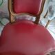 Set of Louis XV Cabriolet Chairs – Carved Wood & Bordeaux Leather