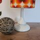 Table lamp in a seventies style | orange psychedelic round lampshade