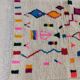 Tapis berbère marocain artisanal fait main 138 x 104 cm