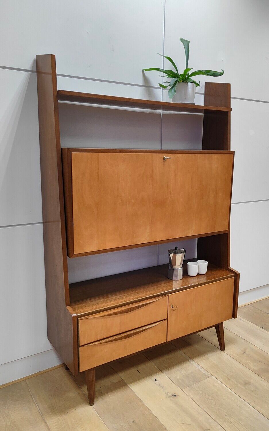 Shelf wall cabinet secretary