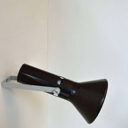 Pair of vintage adjustable wall lights, brown metal, France 1970
