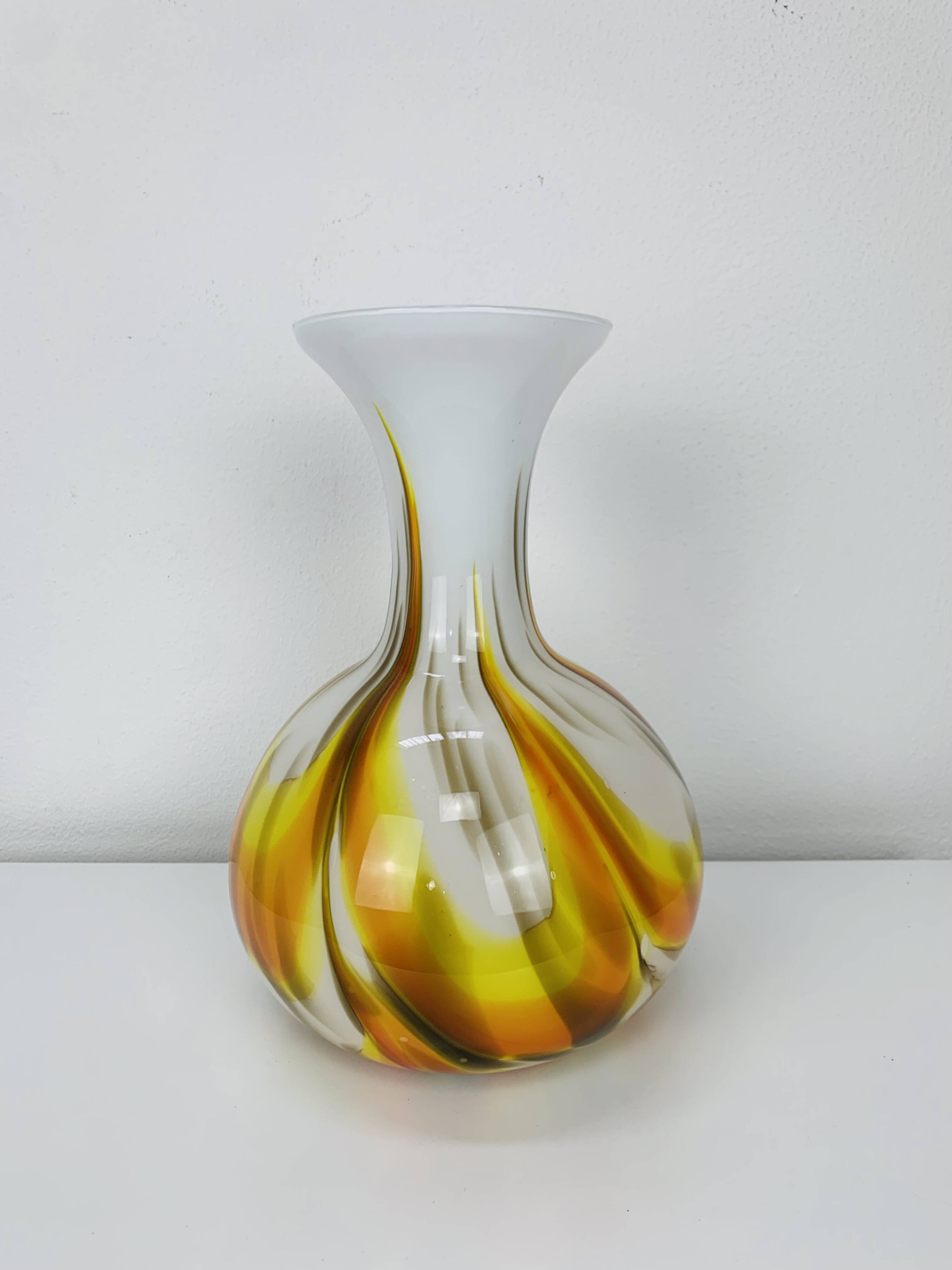 Murano glass opaline vase, 1970s, vintage