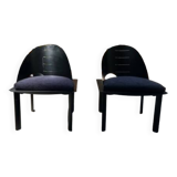 Pair of Patrice Bonneau designer chairs - Genexco Edition - 1980s