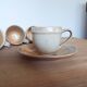 5 tasses et sous tasses en grès du marais