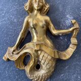 Paire d'applique sirène en bronze Guillemard