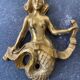 Paire d'applique sirène en bronze Guillemard