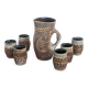 Vintage Accolay ceramic orangeade set, 1960s