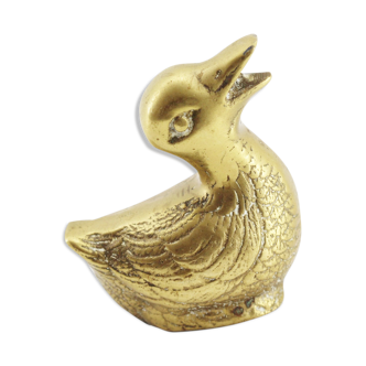 Brass duck statue