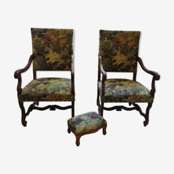 Paire de fauteuils Louis XIV