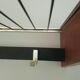Vintage wood and metal wall coat rack