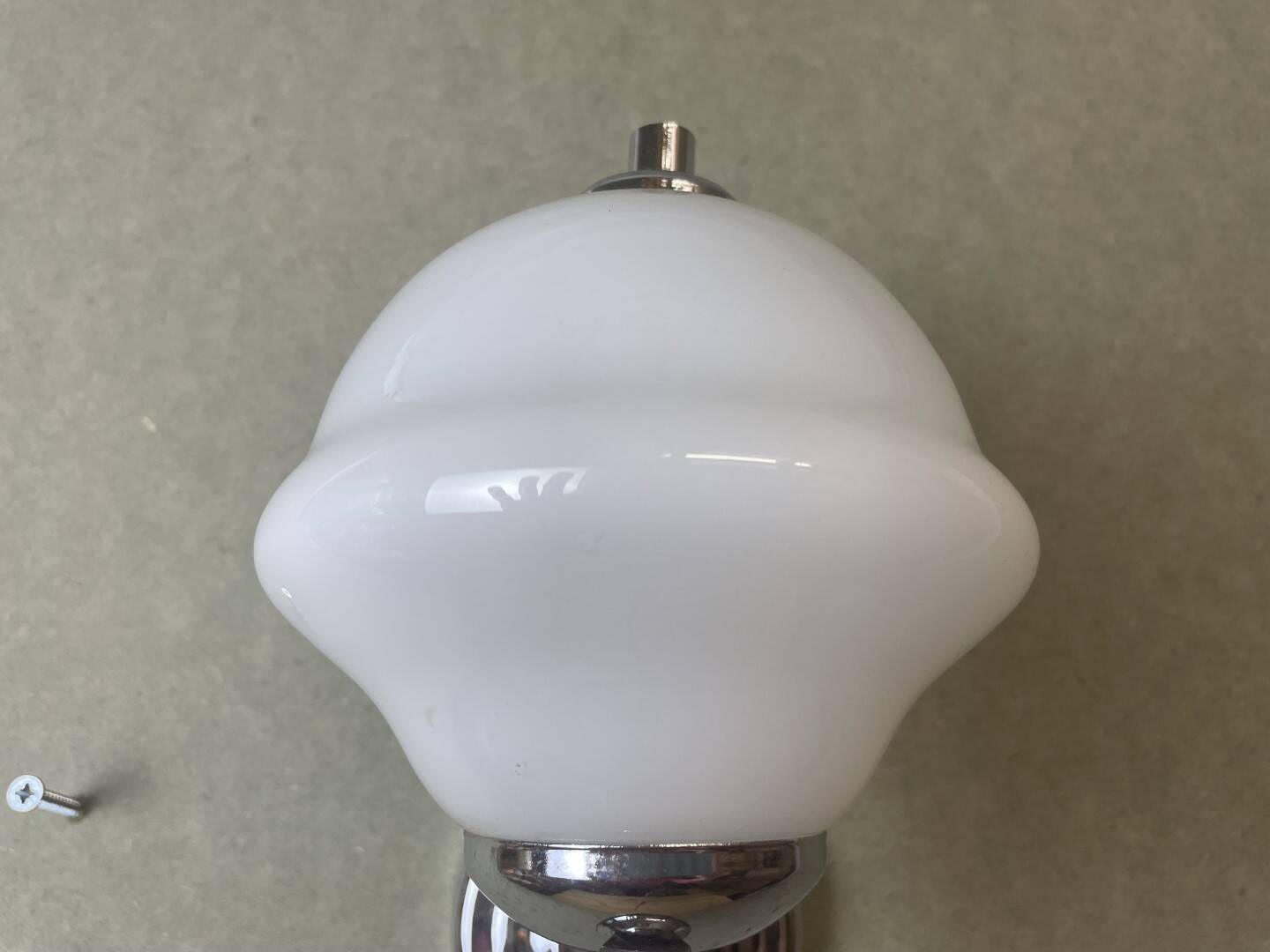Minimalist white glass wall sconce lamp