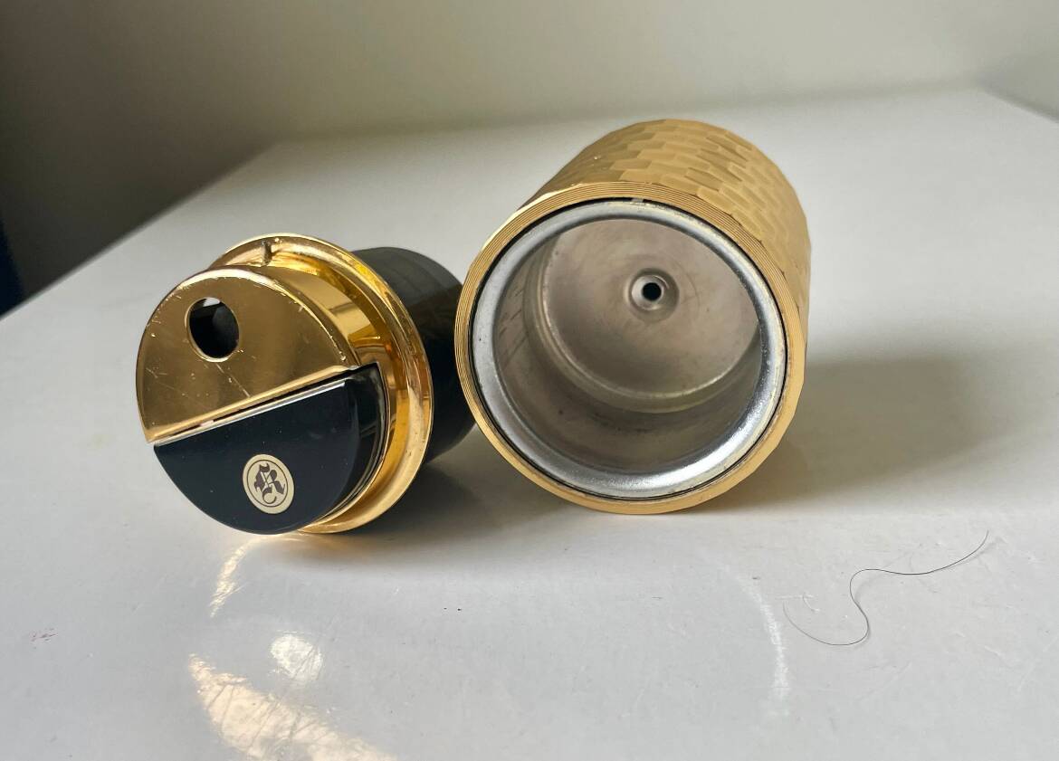 Vintage KOEI  Japan  Gilded Metal Unitron Table lighter