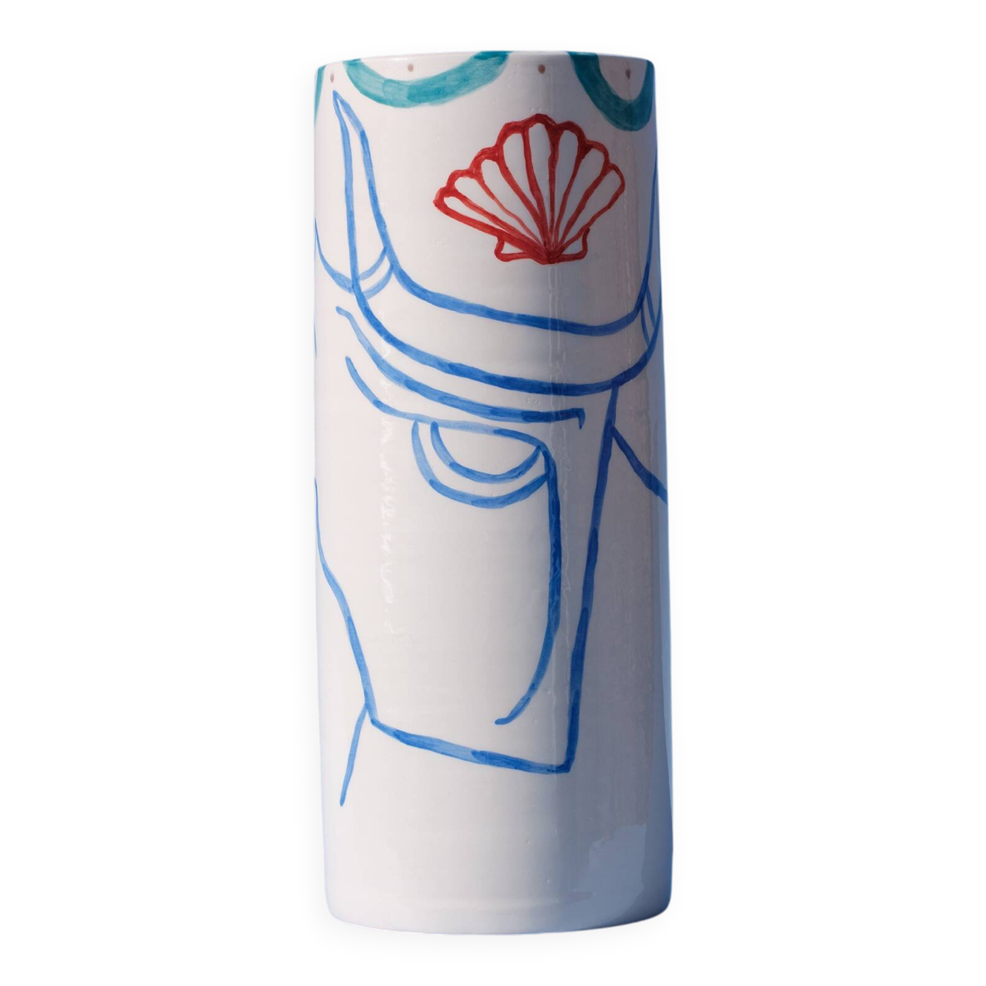 White taurus - ceramic vase