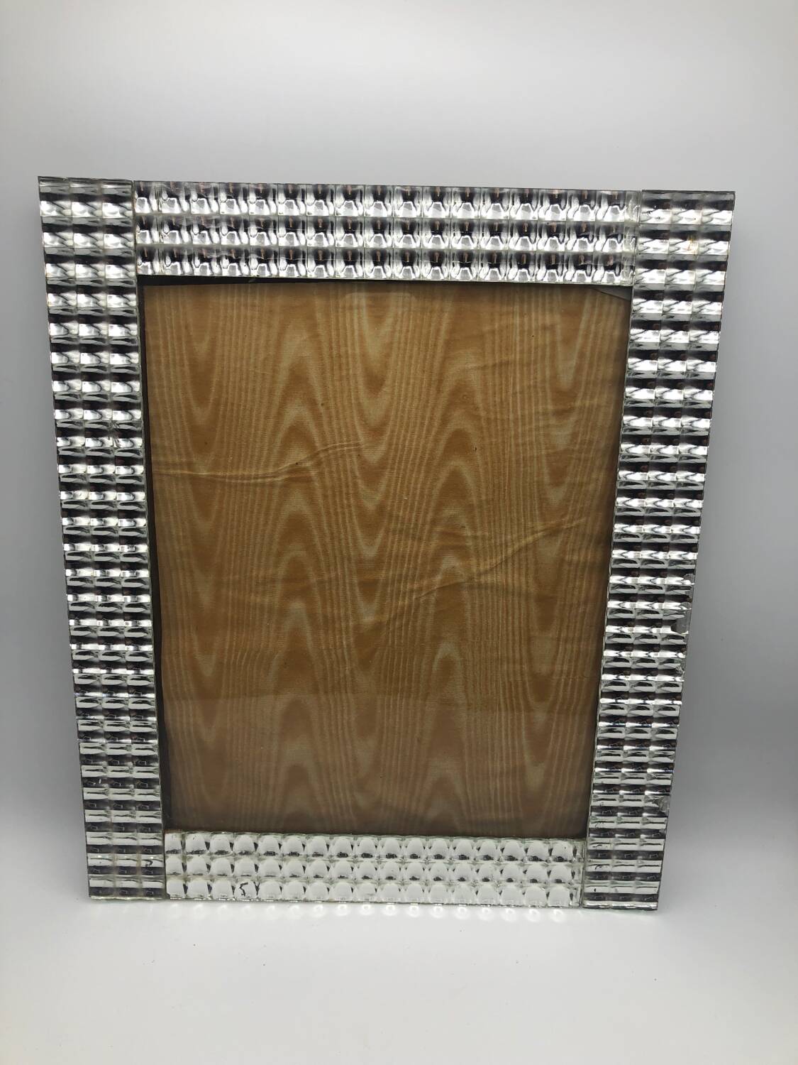 Faceted glass photo frame