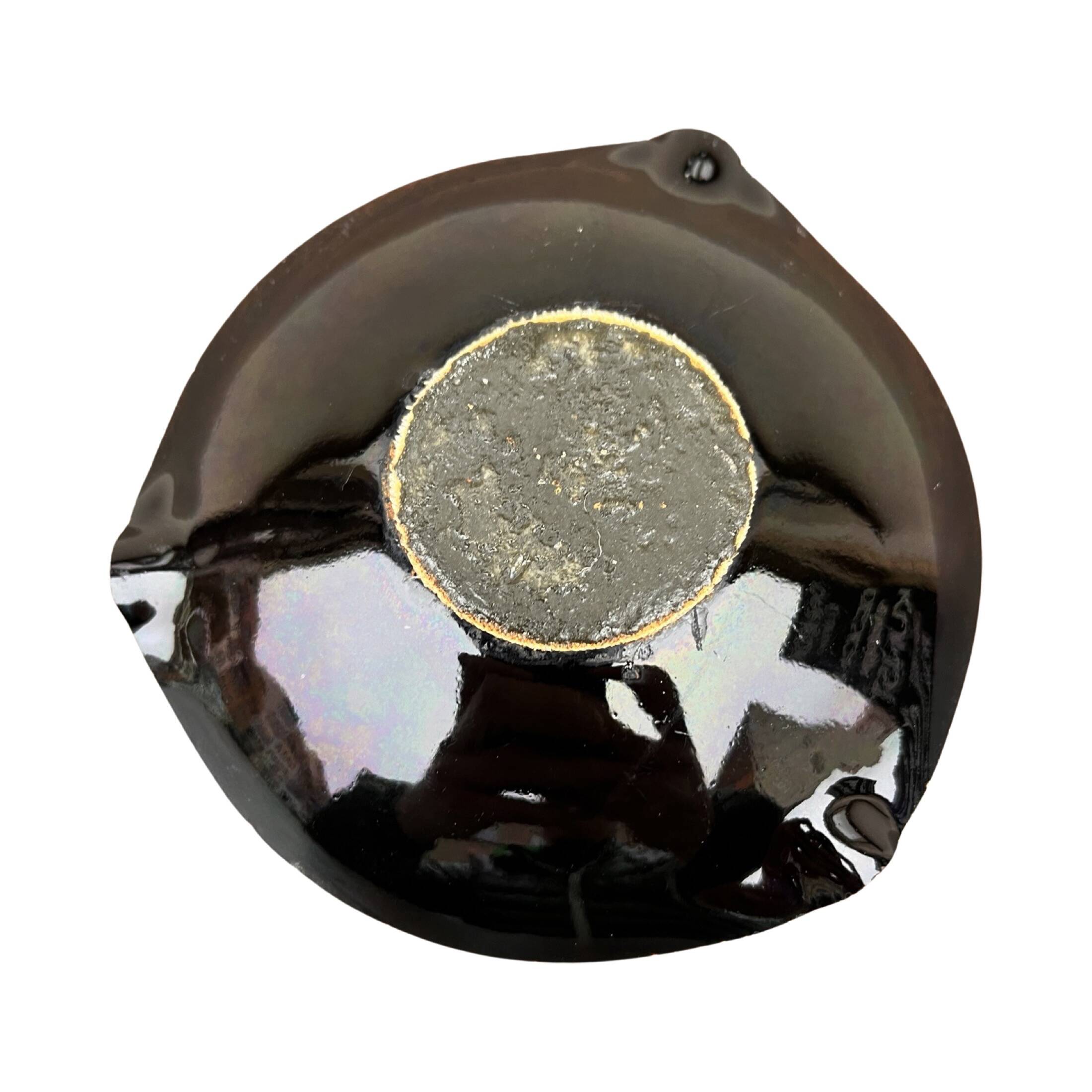 Enameled copper bowl plate, Germany, 1960s.