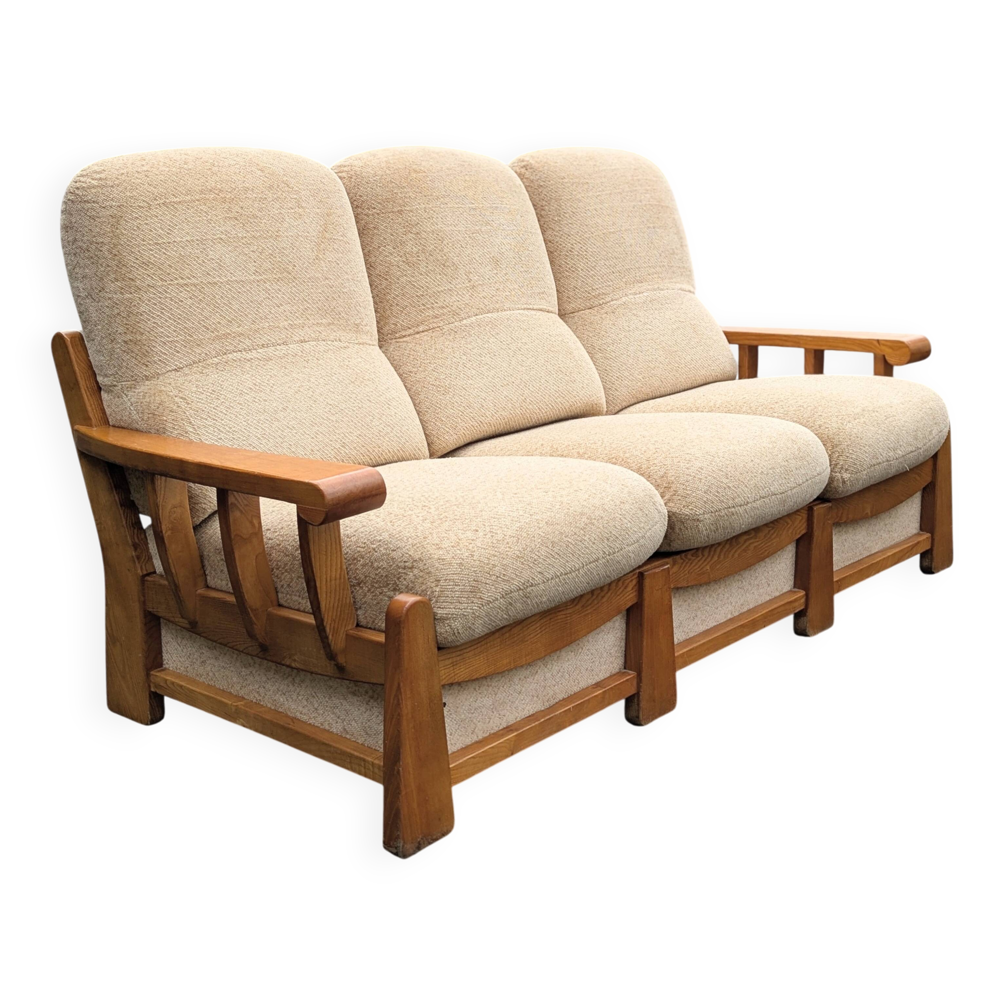 Canapé convertible Maison Regain en orme massif