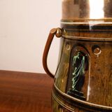 Parchment ice bucket model 935D with Fornasetti decoration by Aldo Tura, 1950