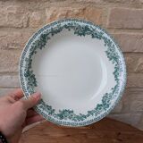 Old hollow round serving dish plate Guadeloupe Saint Amand model