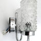 Double wall lamp 1970's chrome and glass