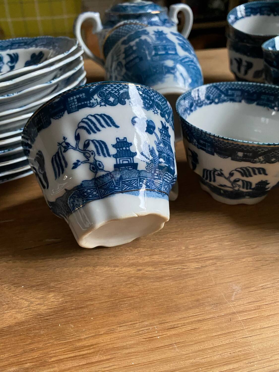 Blue Willow Tea Set