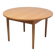 Round extendable dining table in oak by Van Den Berghe-Pauvers, 1970s