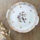 Porcelain cake dish bird of paradise
