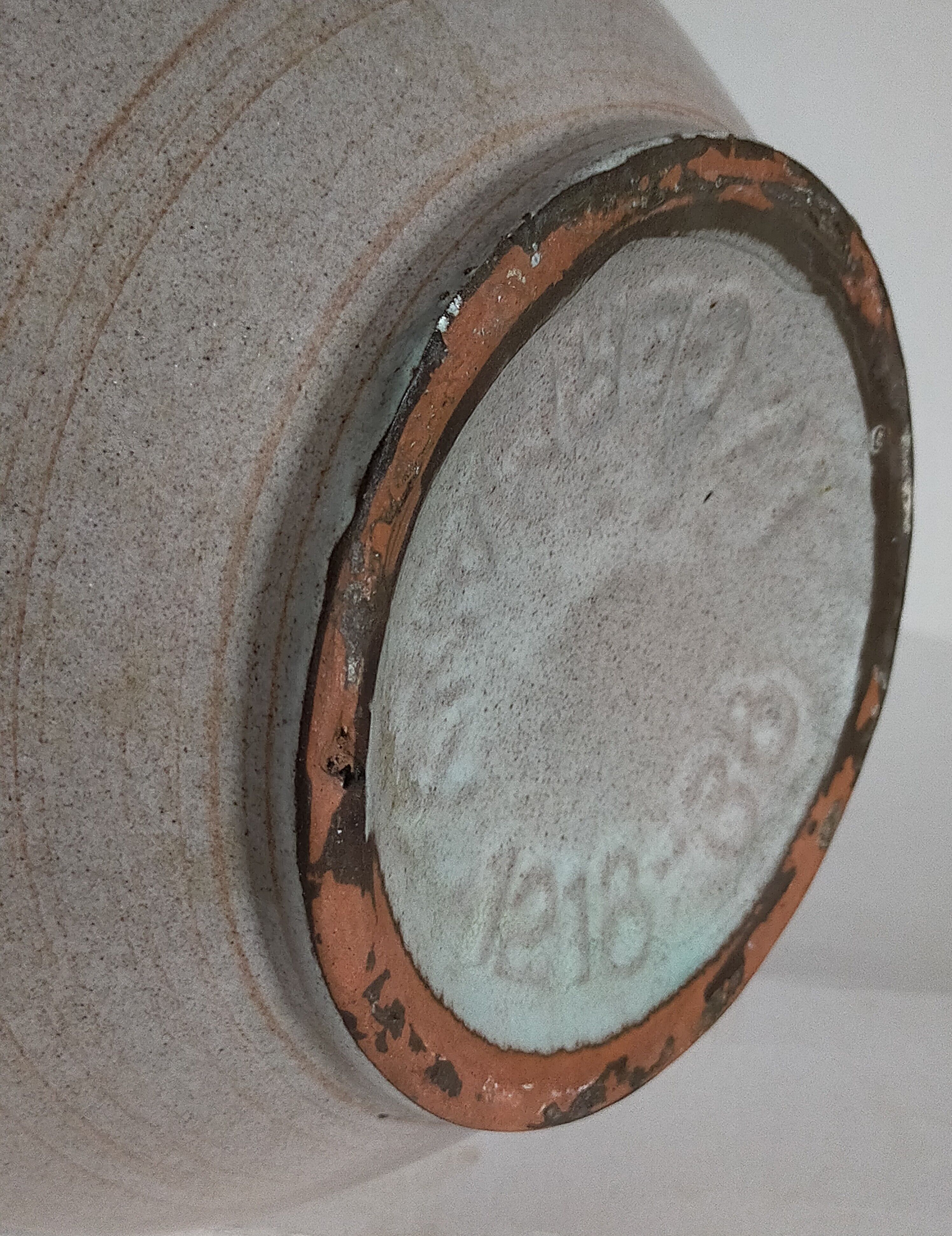 German ceramic vase West-Germany with three flowers n°1218