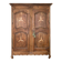Antique French rustic wardrobe with star inlays.