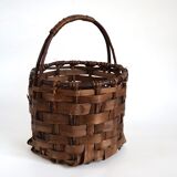Brutalist basket in bark