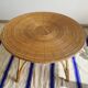 Large vintage rattan and bamboo coffee table