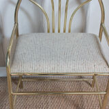 Dressing table in gold metal