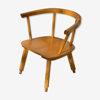 Fauteuil vintage pour enfants en bois