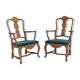 1960s, Danish design, pair of armchairs, oak wood, original very good condition