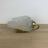 1950s brass and tulip Bubble wall lamp