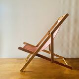 Chilienne en bois vintage pour poupée