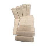 12 embroidered towels.damask fabrics linen silk.