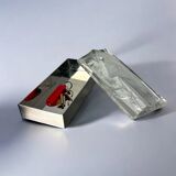 Gabriella Crespi style ice effect lucite vanity box, Italy, 1970s