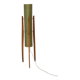 Rocket green floor lamp by Novoplast fiber and wood 1960