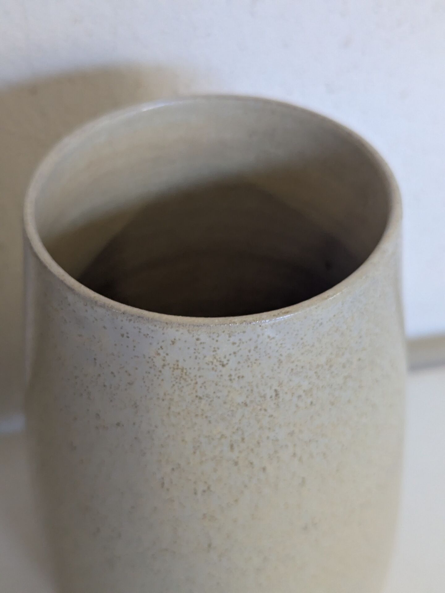 Glazed stoneware vase, signed, Japandi / wabi-sabi style, 1980s.