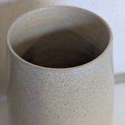 Glazed stoneware vase, signed, Japandi / wabi-sabi style, 1980s.