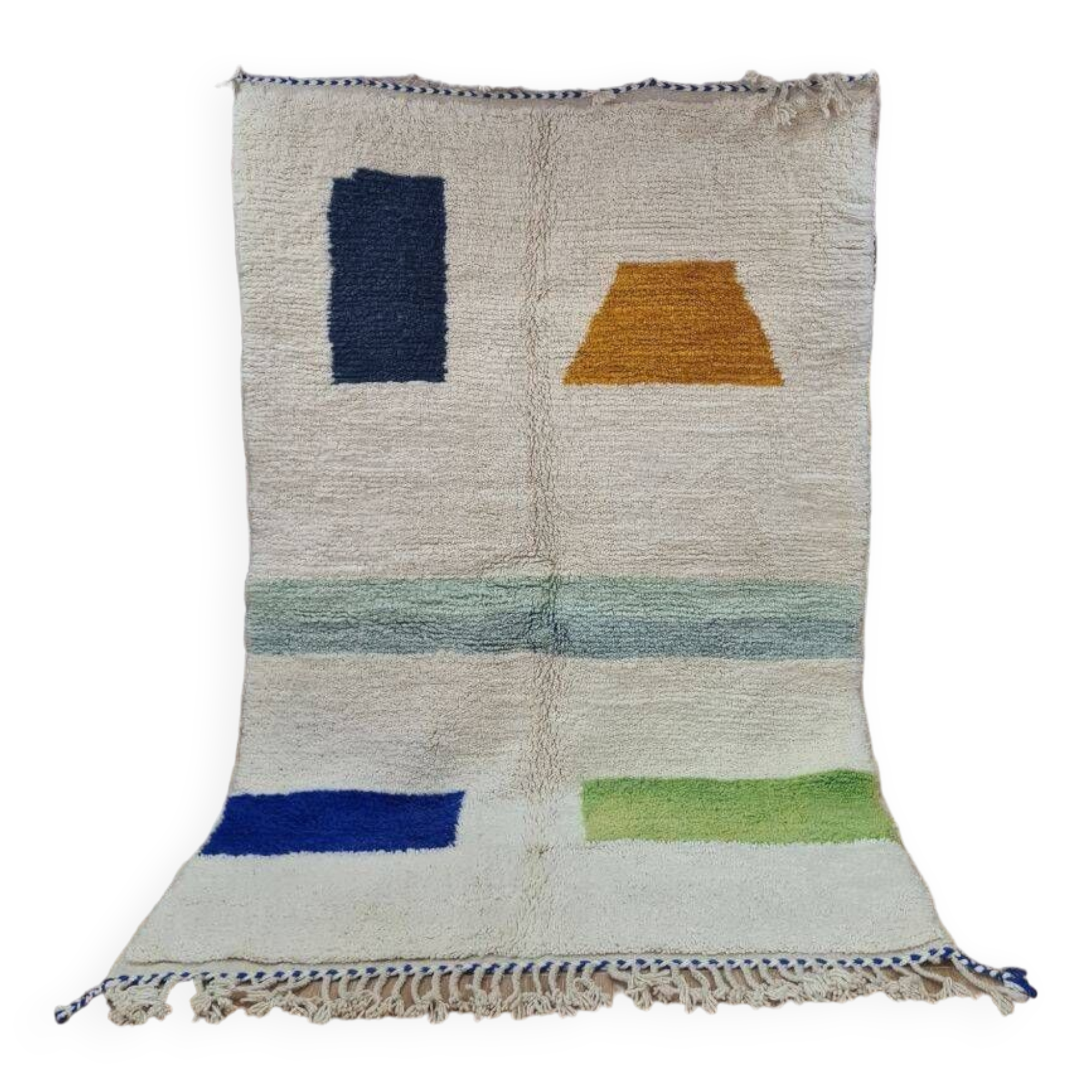 Handmade wool Berber rug 250x150 cm