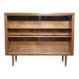 Showcase Cabinet 1960s Sideboard Sliding Door Walnut
