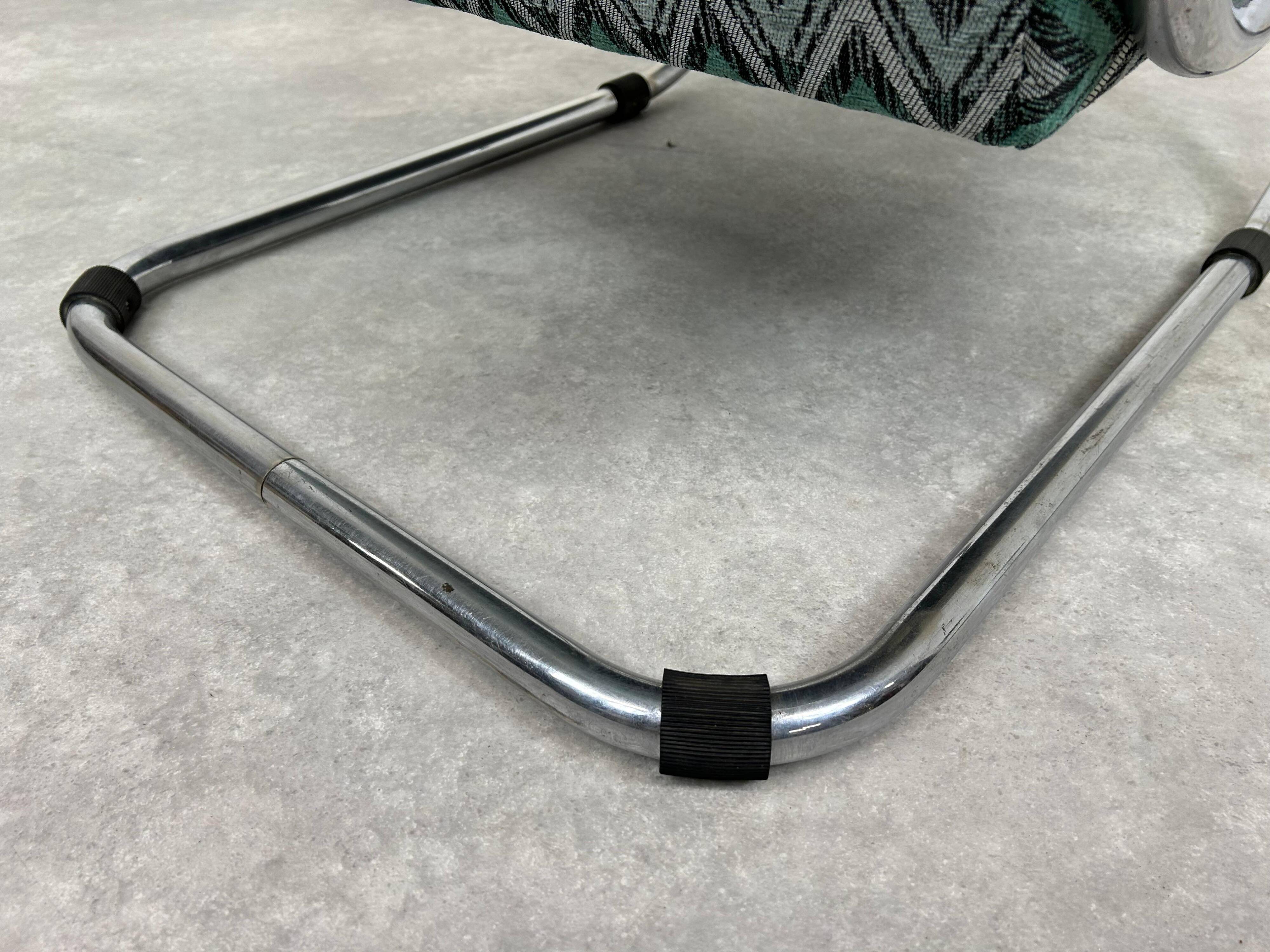 Tubular steel armchair by Tubax