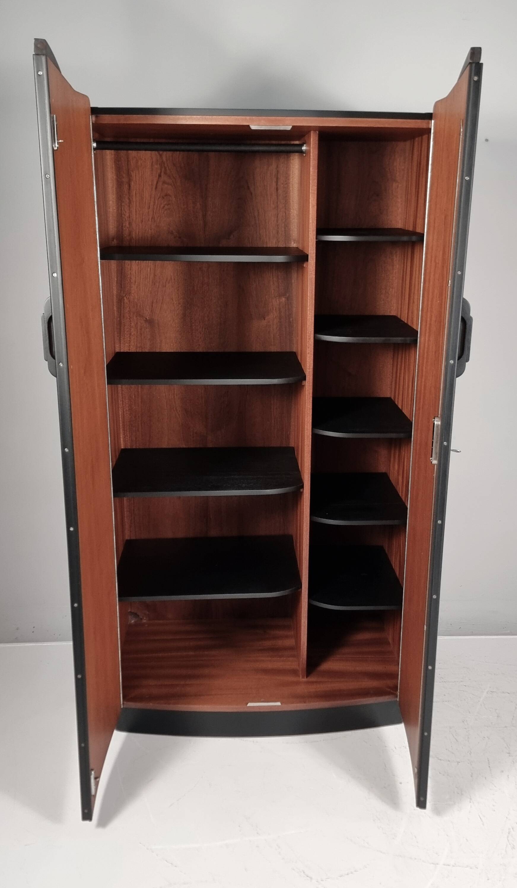 Art Deco Walnut Wardrobe, 1970s
