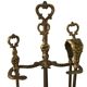 bronze fireplace servant AC 3 accessories pliers, shovel and broom