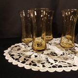 6 mini flûtes à champagne en verre soufflé