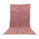 Handwoven natural wool rug, traditional pink, size 1.5/2.5 m.